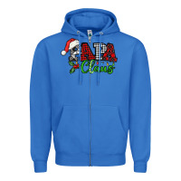 True Royal Papa Claus with christmas lights and mistletoe Zipper Hoodie - NancyCooperArtShop