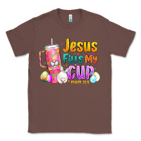 Chestnut Jesus Fills My Cup Easter Classic Tee - CowhideDigitalArt