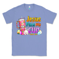 Colony Blue Jesus Fills My Cup Easter Classic Tee - CowhideDigitalArt