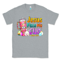 Heather Grey Jesus Fills My Cup Easter Classic Tee - CowhideDigitalArt