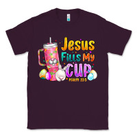 Plum Jesus Fills My Cup Easter Classic Tee - CowhideDigitalArt