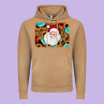 Santa Background Vintage Hoodie Designed By Jahusdesignshop