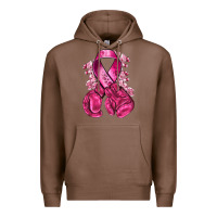 Chestnut breast cancer with boxing gloves Premium Hoodie - NancyCooperArtShop