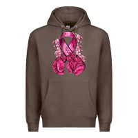 Coffee breast cancer with boxing gloves Premium Hoodie - NancyCooperArtShop