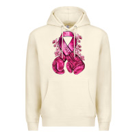Sandshell breast cancer with boxing gloves Premium Hoodie - NancyCooperArtShop
