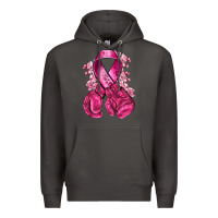 Smoke breast cancer with boxing gloves Premium Hoodie - NancyCooperArtShop