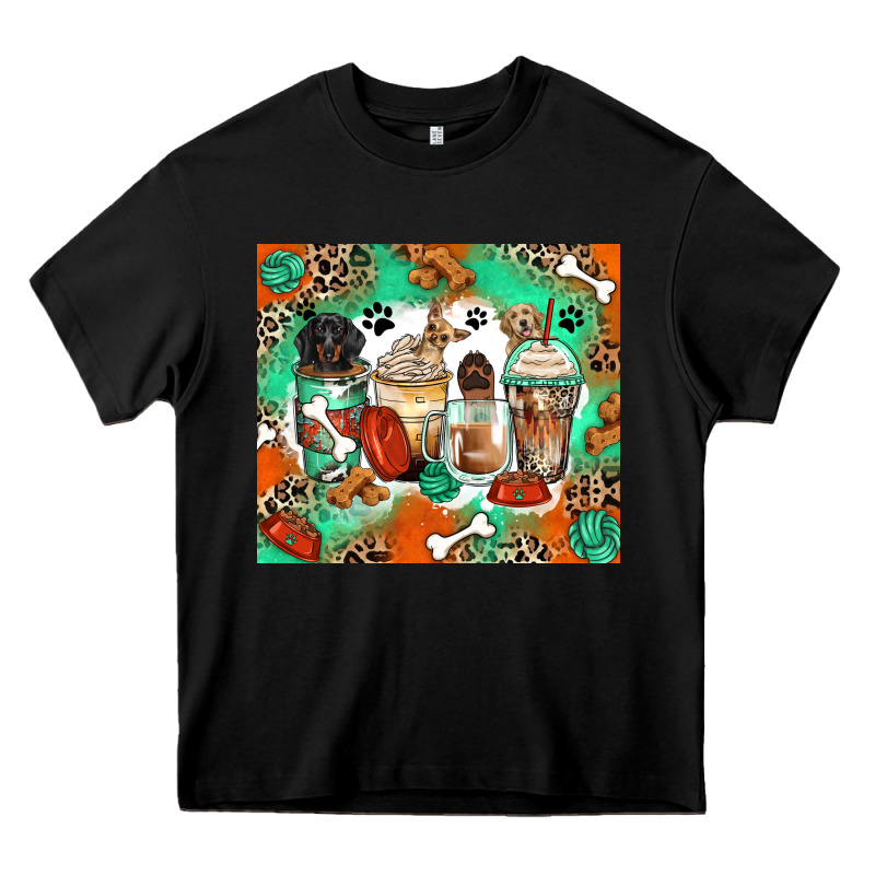 Dog Coffee Cups Heavy Core Tee by Zillion Design Studio | Teevron