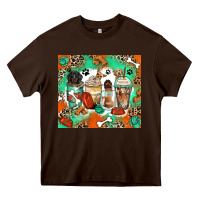 Chocolate Brown dog coffee cups Heavy Core Tee - Zillion Design Studio