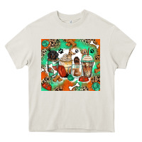 Cream dog coffee cups Heavy Core Tee - Zillion Design Studio