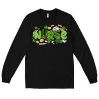 Black st.patrick's day nurse Long Sleeve Tee - MaliasSmallBusiness