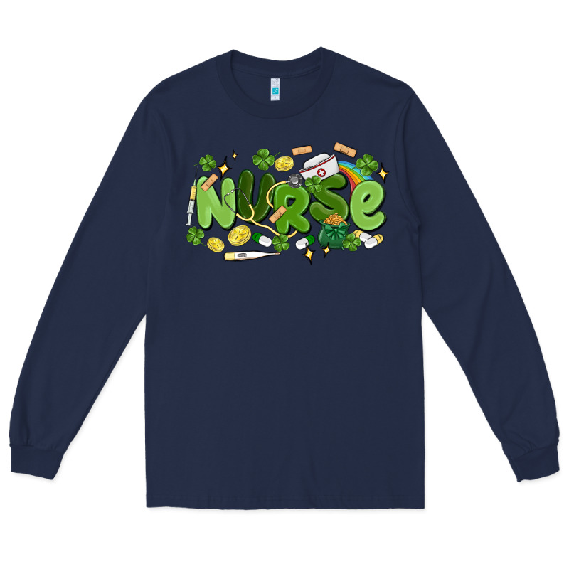St.patrick's Day Nurse Long Sleeve Tee by MaliasSmallBusiness | Teevron