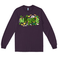 Plum st.patrick's day nurse Long Sleeve Tee - MaliasSmallBusiness