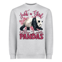 Just A Girl Who Loves Pandas Heavyweight Sweatshirt | Teevron