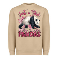 Mushroom just a girl who loves pandas Heavyweight Sweatshirt - LillyAllenDesigns