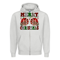 Dove Grey Merry Christmas skeleton hands boobs Zipper Hoodie - NancyCooperArtShop