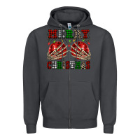 Smoke Merry Christmas skeleton hands boobs Zipper Hoodie - NancyCooperArtShop