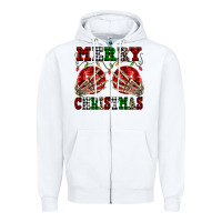 White Merry Christmas skeleton hands boobs Zipper Hoodie - NancyCooperArtShop