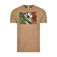 Vintage Coffee mexico flag sunflowers roses and cactus with serape aztec and leopard Vintage Tee - Artiststas