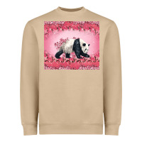 Mushroom Panda With Sakura Blooms Heavyweight Sweatshirt - LillyAllenDesigns
