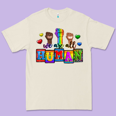 We Are All Human Premium Tee Designed By Zillion Design Studio