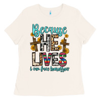 Bone because he lives i can face tomorrow Ladies Tee - Zillion Design Studio