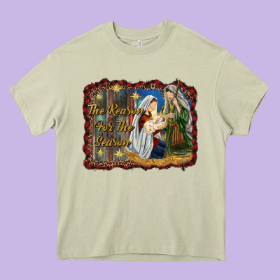 Jesus Is The Reason For The Season Heavy Core Tee Designed By Ranaportraitstore