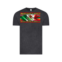 Vintage Black mexico flag serape roses leopard and glitter licanse plate Vintage Tee - Artiststas
