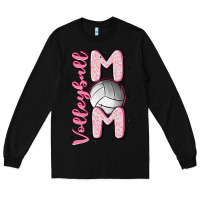 Black volleyball mom Long Sleeve Tee - MaliasSmallBusiness