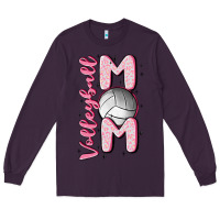 Plum volleyball mom Long Sleeve Tee - MaliasSmallBusiness