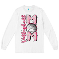 White volleyball mom Long Sleeve Tee - MaliasSmallBusiness