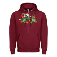 Burgundy Christmas Game Controller Zipper Hoodie - MaliasSmallBusiness