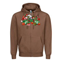 Chestnut Christmas Game Controller Zipper Hoodie - MaliasSmallBusiness