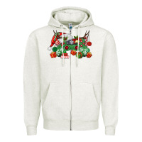 Oatmeal Heather Christmas Game Controller Zipper Hoodie - MaliasSmallBusiness