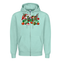 Seafoam Christmas Game Controller Zipper Hoodie - MaliasSmallBusiness