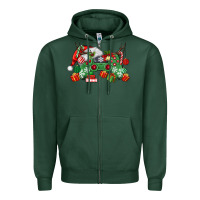 Sports Green Christmas Game Controller Zipper Hoodie - MaliasSmallBusiness