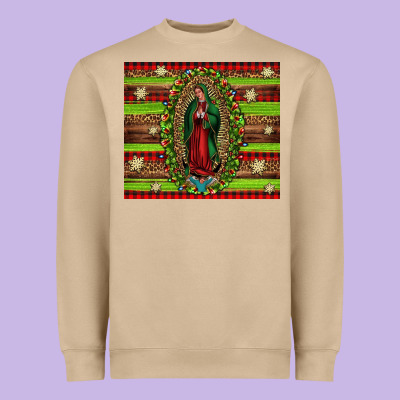 Our Lady Of Guadalupe Christmas Heavyweight Sweatshirt Designed By Jasminsmagicworld