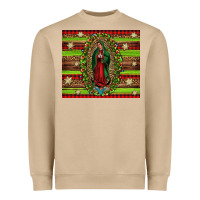 Mushroom our lady of Guadalupe Christmas Heavyweight Sweatshirt - Jasminsmagicworld
