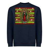 Navy our lady of Guadalupe Christmas Heavyweight Sweatshirt - Jasminsmagicworld