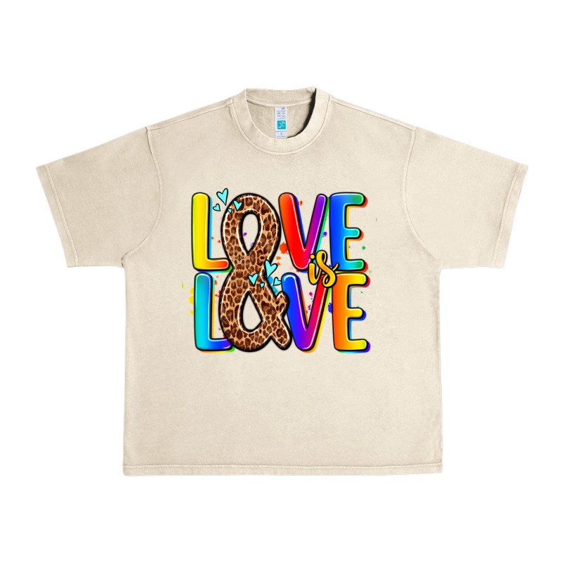 Pride Lgbtqi Love Is Love Urban Heavy Tee by AdoDesignShop | Teevron