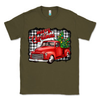 Army Green merry christmas red truck christmas trees Classic Tee - Jasminsmagicworld