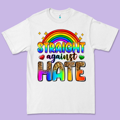 Straight Against Hate Premium Tee Designed By Zillion Design Studio