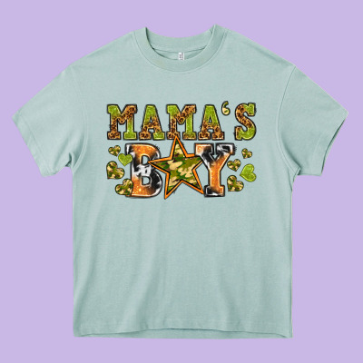 Mamas Boy Heavy Core Tee Designed By Texasbilliewilder