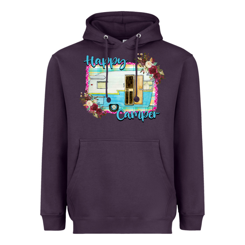 Happy Camper With Flowers Heavyweight Hoodie by Bettercallsaul | Teevron