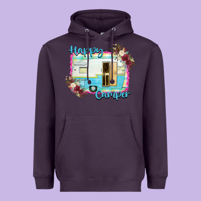 Happy Camper With Flowers Heavyweight Hoodie Designed By Bettercallsaul