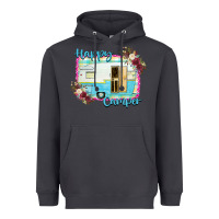 Smoke Happy Camper With Flowers Heavyweight Hoodie - Bettercallsaul