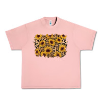 Salmon sunflower leopard background Urban Heavy Tee - AdoDesignShop