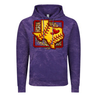 Cloud Purple leopard softball texas map Vintage Hoodie - Jasminsmagicworld