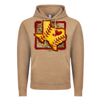 Vintage Coffee leopard softball texas map Vintage Hoodie - Jasminsmagicworld