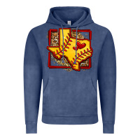 Vintage Denim leopard softball texas map Vintage Hoodie - Jasminsmagicworld
