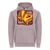 Vintage Zinc leopard softball texas map Vintage Hoodie - Jasminsmagicworld